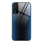 For Huawei Nzone S7 Pro 5G Texture Gradient Glass TPU Phone Case(Blue) - 1