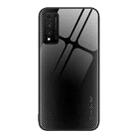 For Huawei Nzone S7 Pro 5G Texture Gradient Glass TPU Phone Case(Black) - 1