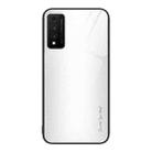 For Huawei Nzone S7 Pro 5G Texture Gradient Glass TPU Phone Case(White) - 1