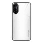 For Huawei nova 8 Pro Texture Gradient Glass TPU Phone Case(White) - 1