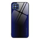 For Huawei nova 8 SE Texture Gradient Glass TPU Phone Case(Dark Blue) - 1