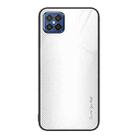 For Huawei nova 8 SE Texture Gradient Glass TPU Phone Case(White) - 1