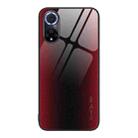 For Huawei nova 9 Texture Gradient Glass TPU Phone Case(Red) - 1