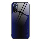 For Huawei nova 9 Texture Gradient Glass TPU Phone Case(Dark Blue) - 1