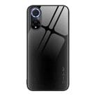 For Huawei nova 9 Texture Gradient Glass TPU Phone Case(Black) - 1