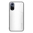 For Huawei nova 9 Texture Gradient Glass TPU Phone Case(White) - 1