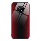 For Huawei Enjoy 20 Plus 5G Texture Gradient Glass TPU Phone Case(Red) - 1