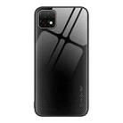 For Huawei Enjoy 20 5G Texture Gradient Glass TPU Phone Case(Black) - 1