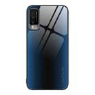 For Huawei Maimang 10 Texture Gradient Glass TPU Phone Case(Blue) - 1