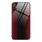 For Honor 20 Pro Texture Gradient Glass TPU Phone Case(Red) - 1