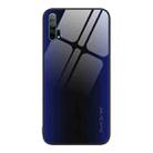 For Honor 20 Pro Texture Gradient Glass TPU Phone Case(Dark Blue) - 1
