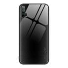 For Honor 20 Pro Texture Gradient Glass TPU Phone Case(Black) - 1