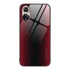 For Honor 50 Texture Gradient Glass TPU Phone Case(Red) - 1