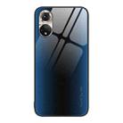 For Honor 50 Texture Gradient Glass TPU Phone Case(Blue) - 1