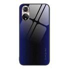 For Honor 50 Texture Gradient Glass TPU Phone Case(Dark Blue) - 1