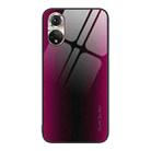 For Honor 50 Texture Gradient Glass TPU Phone Case(Rose Red) - 1