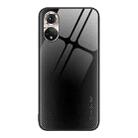 For Honor 50 Texture Gradient Glass TPU Phone Case(Black) - 1