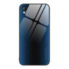 For Honor Play 3e Texture Gradient Glass TPU Phone Case(Blue) - 1