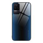 For Xiaomi Redmi K50 Pro Texture Gradient Glass TPU Phone Case(Blue) - 1