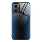 For Xiaomi Redmi Note 11E Texture Gradient Glass TPU Phone Case(Blue) - 1