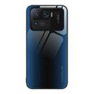 For Xiaomi Mi 11 Ultra Texture Gradient Glass TPU Phone Case(Blue) - 1