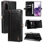 For Samsung Galaxy S20 GQUTROBE RFID Blocking Oil Wax Leather Phone Case(Black) - 1