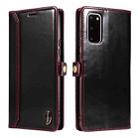 For Samsung Galaxy S20 GQUTROBE RFID Blocking Oil Wax Leather Phone Case(Red) - 2