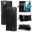 For Samsung Galaxy S20 FE / S20 FE 5G GQUTROBE RFID Blocking Oil Wax Leather Phone Case(Black) - 1