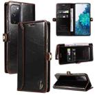 For Samsung Galaxy S20 FE / S20 FE 5G GQUTROBE RFID Blocking Oil Wax Leather Phone Case(Brown) - 1