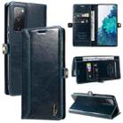 For Samsung Galaxy S20 FE / S20 FE 5G GQUTROBE RFID Blocking Oil Wax Leather Phone Case(Blue) - 1