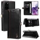For Samsung Galaxy S20+ GQUTROBE RFID Blocking Oil Wax Leather Phone Case(Black) - 1