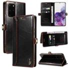 For Samsung Galaxy S20+ GQUTROBE RFID Blocking Oil Wax Leather Phone Case(Brown) - 1