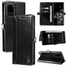 For Samsung Galaxy S20 Ultra GQUTROBE RFID Blocking Oil Wax Leather Phone Case(Black) - 1