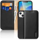 For iPhone 14/13 DUX DUCIS Hivo Series Cowhide + PU + TPU Leather Case (Black) - 1