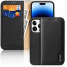 For iPhone 14 Pro DUX DUCIS Hivo Series Cowhide + PU + TPU Leather Case(Black) - 1