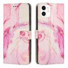 For iPhone 11 Painted Marble Pattern Leather Phone Case (Rose Gold) - 1