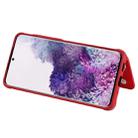 For Galaxy S20+ Zipper Double Buckle Shockproof Protective Case with Stand & Photo Holder & Wallet Function(Red) - 7