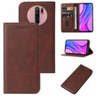 For Xiaomi Redmi 9 Prime Magnetic Closure Leather Phone Case(Brown) - 1