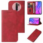 For Xiaomi Redmi 9 Prime Magnetic Closure Leather Phone Case(Red) - 1