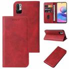 For Xiaomi Redmi 10 5G Magnetic Closure Leather Phone Case(Red) - 1