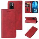 For Xiaomi Redmi 10 Prime 2022 Magnetic Closure Leather Phone Case(Red) - 1