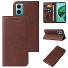 For Xiaomi Redmi 10 Prime+ 5G Magnetic Closure Leather Phone Case(Brown) - 1