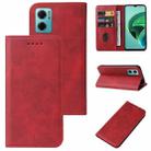 For Xiaomi Redmi 10 Prime+ 5G Magnetic Closure Leather Phone Case(Red) - 1