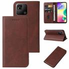 For Xiaomi Redmi 10A Magnetic Closure Leather Phone Case(Brown) - 1