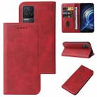 For Xiaomi Redmi K50 Pro Magnetic Closure Leather Phone Case(Red) - 1