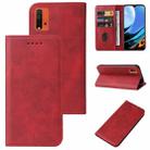 For Xiaomi Redmi 9 Power India Magnetic Closure Leather Phone Case(Red) - 1