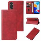 For Xiaomi Poco M4 Pro Magnetic Closure Leather Phone Case(Red) - 1