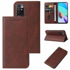 For Xiaomi Redmi Note 11 4G Magnetic Closure Leather Phone Case(Brown) - 1