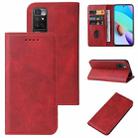 For Xiaomi Redmi Note 11 4G Magnetic Closure Leather Phone Case(Red) - 1