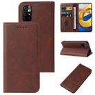 For Xiaomi Redmi Note 11 5G Magnetic Closure Leather Phone Case(Brown) - 1